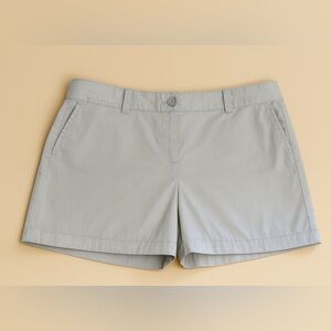 Ann Taylor Loft Khaki Flat-Front Shorts Size 16 | 100% Cotton Summer Classic
